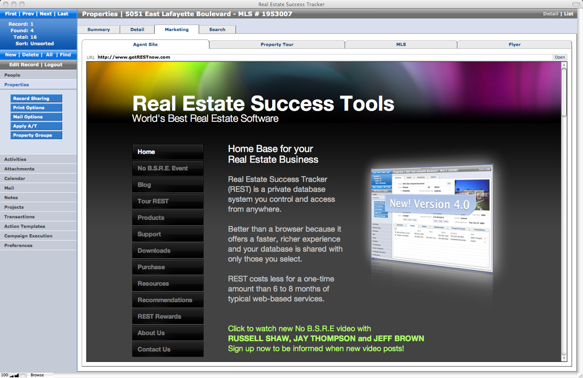 PROPERTIES: Instant web view for agent property website.